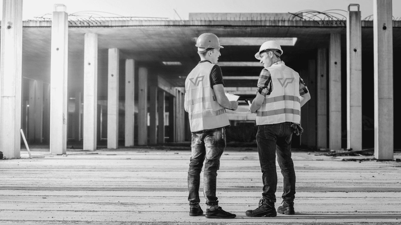 VersaPro team reviewing construction plans